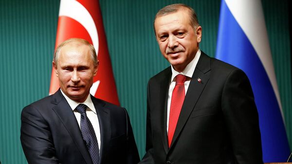 Presidente de Rusia, Vladímir Putin, y el presidente de Turquía, Recep Tayiip Erdogan (Archivo) - Sputnik Mundo